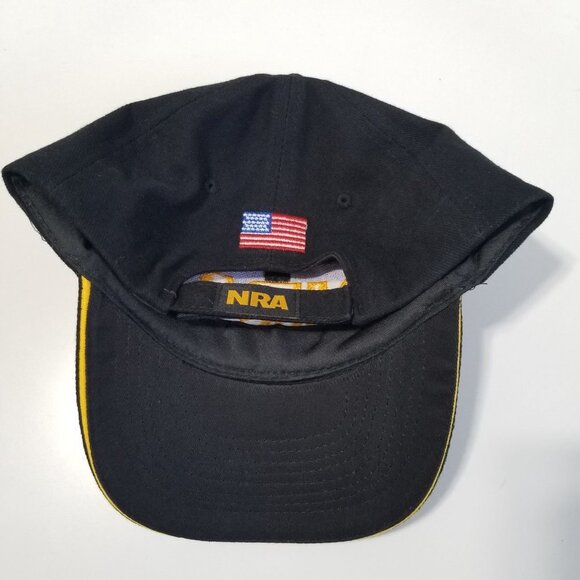 NRA Baseball Cap Strap Back BLACK National Rifle Association - Picture 4 of 7